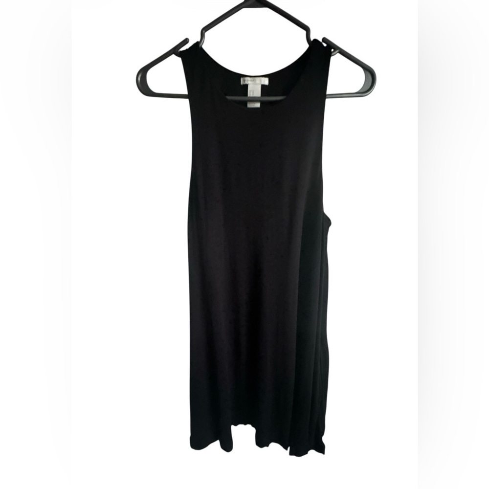 H&M Women’s Black Shift Midi Dress Sleeveless Pockets Size XS